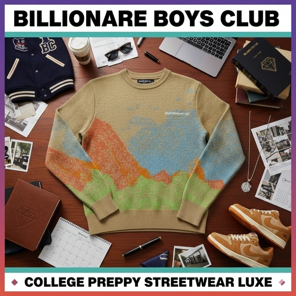 Billionaire Boys Club Other - Billionaire Boys Club Graphic Wool Blend Sweater Small